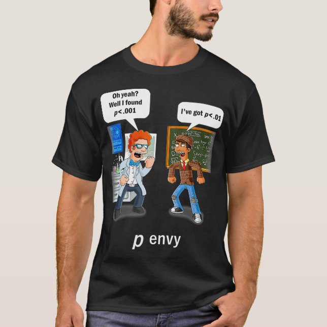 Camiseta Statistics Humor P value envy statistical signific (Frente)
