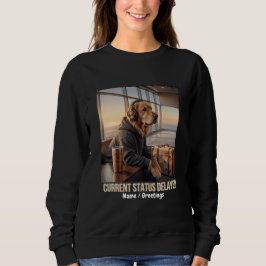 Camiseta Status Atual Atrasado Gráfico de Cachorro