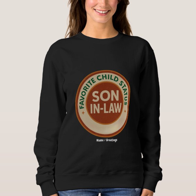 Camiseta Status de Filho Favorito Genro Presente Engraçado  (Frente)