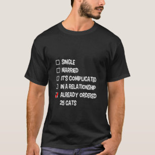 Camiseta Status de Relacionamento da Dona de Gato Engraçado