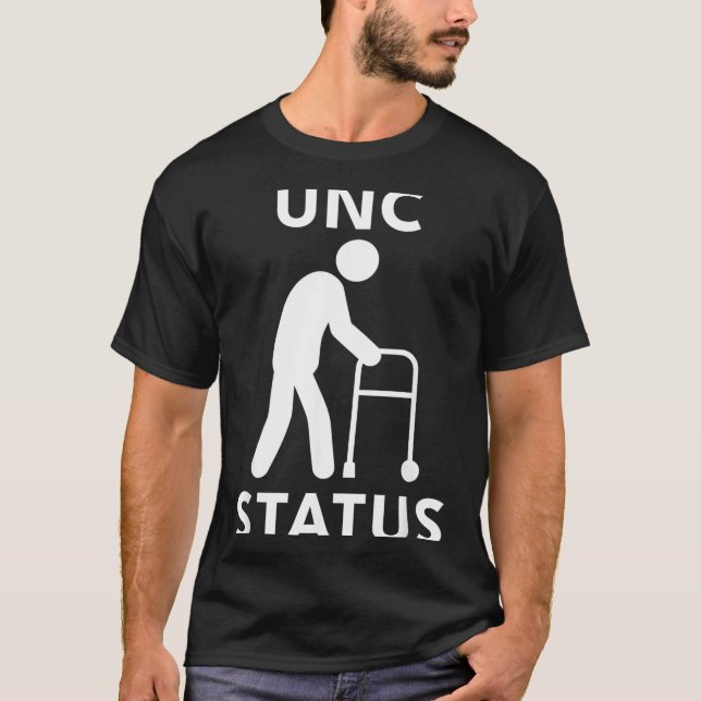 Camiseta Status de Tio Engraçado Meme de Pessoas Idosas (Frente)