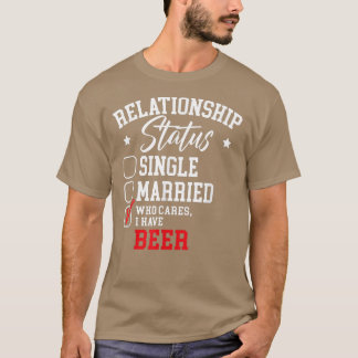Camiseta status do relacionamento eu tenho cerveja 