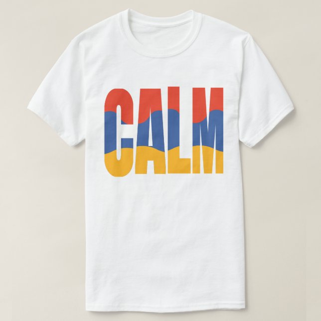 Camiseta Stay Calm Minimalist Typography Sticker (Frente do Design)