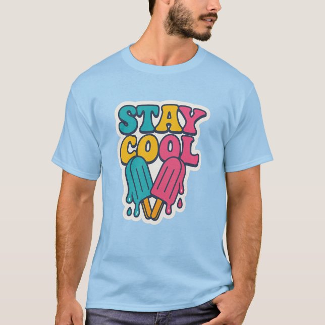 Camiseta Stay Cool – Retro Summer Popsicle (Frente)