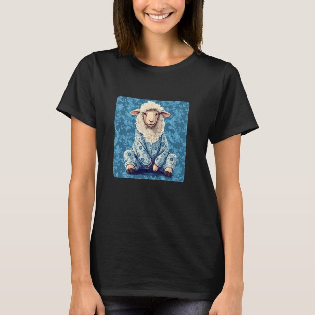 Camiseta Stay Cozy with a Funny Sheep in Pajamas (Frente)