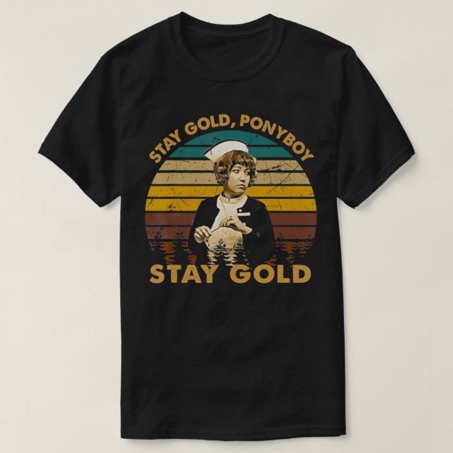 Camiseta Stay Design Arts Gold Ponyboy Vaporware Outsiders  (Frente do Design)