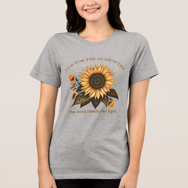 Camiseta "Stay for the Sunflowers" Suicide Prevention (Frente)