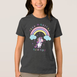 Camiseta Stay Magical – Cute Unicorn & Rainbow Design