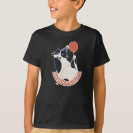 Camiseta Stay Pawsitive Kids Tuxedo Cat Birthday Party Blac