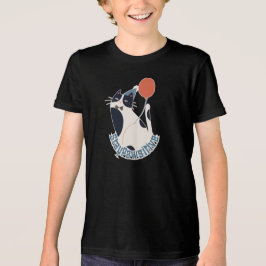 Camiseta Stay Pawsitive Youth Tri-blend Tuxedo Cat Birthday