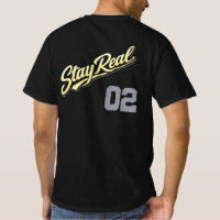 Camiseta Stay Real Gold Streetwear – Vintage