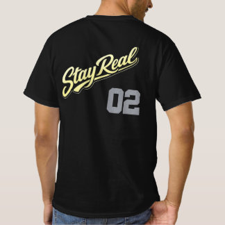 Camiseta Stay Real Gold Streetwear – Vintage