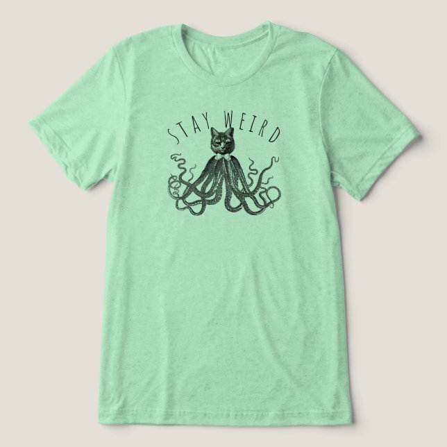 Camiseta Stay Weird Catopus Cat and Octopus Mashup (Design frontal)