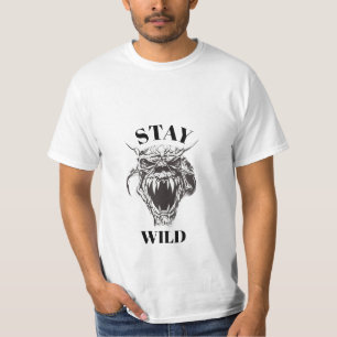 Camiseta Stay Wild Demon Skull