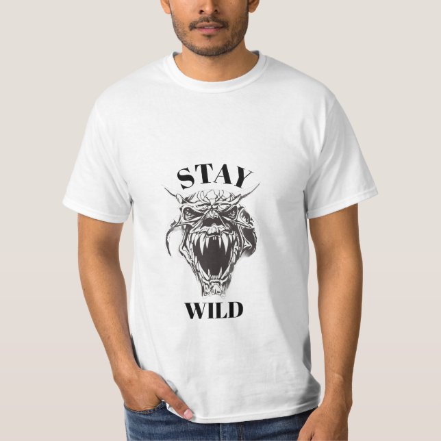 Camiseta Stay Wild Demon Skull (Frente)