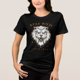 Camiseta Stay Wild Fearless Lion | Aesthetic Unise