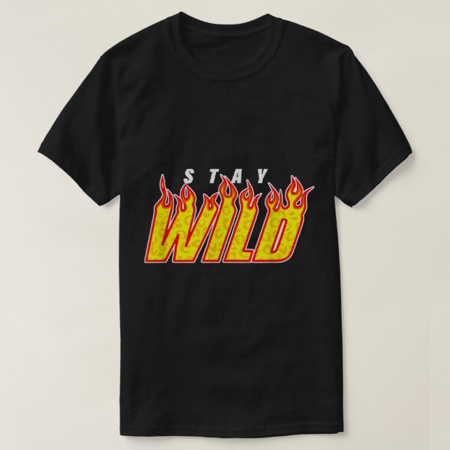 Camiseta Stay Wild Merch Ben Azelart Red  (Frente do Design)