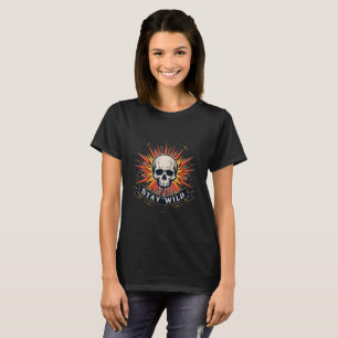 Camiseta Stay Wild Skull