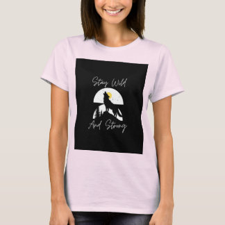 Camiseta Stay Wild Wolf – Design de Lobo Fofo