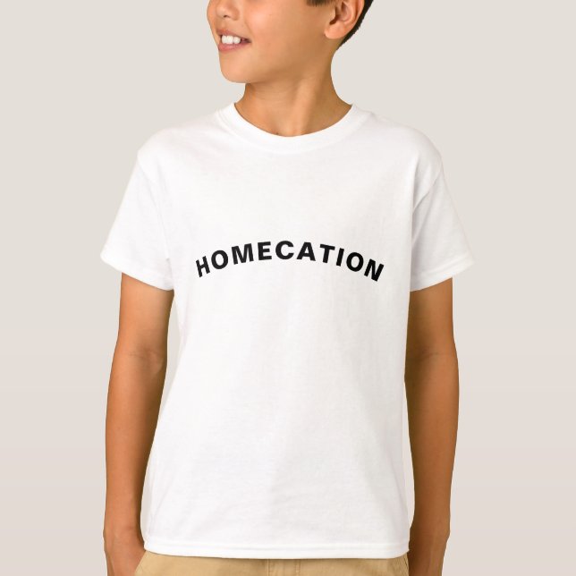 Camiseta Staycation | Modern Minimalist Trendy Style (Frente)
