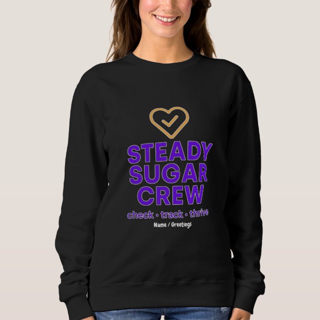 Camiseta Steady Sugar Crew Empowering Wellness and Balance  (Frente)