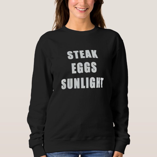 Camiseta Steak Eggs Sunlight Healthy Lifestyle And Diet Ing (Frente)