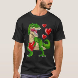 Camiseta Steal Hearts Trex Dino Dia de os namorados Dinossa