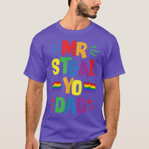 Camiseta Steal Yo Pai Cute Funny Orgulho gay Flag Aestheti