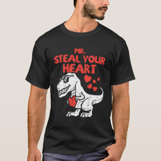 Camiseta Steal Your Heart Dino Toddler Dia de os namorados