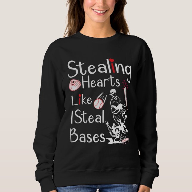 Camiseta Stealing Hearts Bases Softball Baseball (Frente)