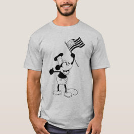 Camiseta Steam Boat Willie American Flag