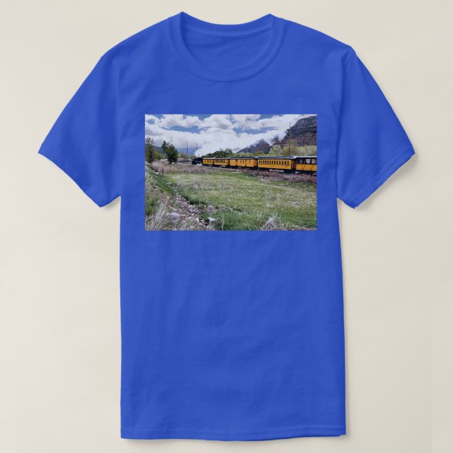 Camiseta Steam Locomotive And Passenger Cars Durango And Si (Frente do Design)