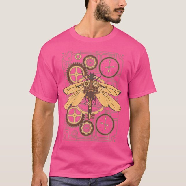 Camiseta Steam Punk Dragonfly Mecânica Victoriana Steampun (Frente)