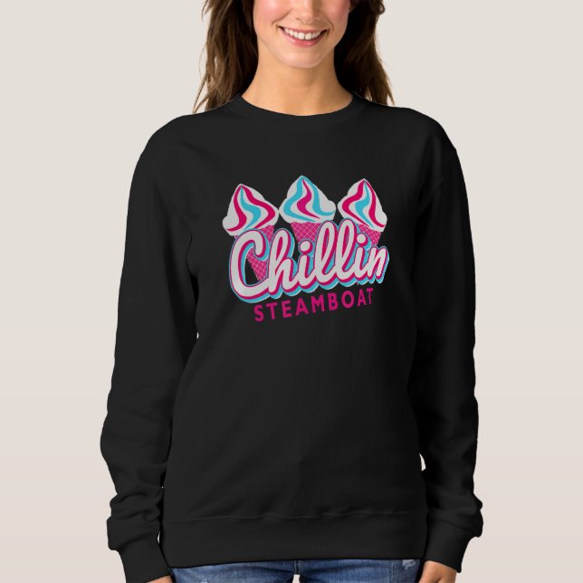 Camiseta Steamboat Chillin Sorvete Art Steamboat Colo (Frente)