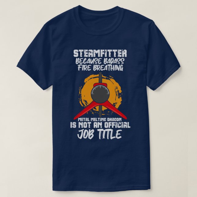 Camiseta Steamfitter Union Steamfitter Pipefitter (Frente do Design)