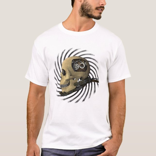 Camiseta Steampunk A.I. Skull (Frente)