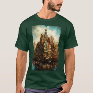 Camiseta Steampunk Amsterdam Skyline 1