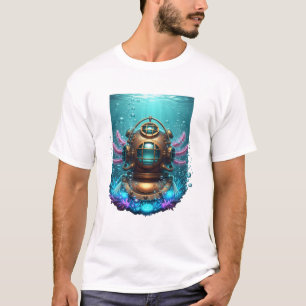 Camiseta Steampunk Axolote de Mergulho U Vintage