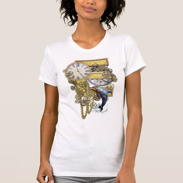 Camiseta Steampunk-Birthday-Capital-Camisa alfanumérica (Frente)