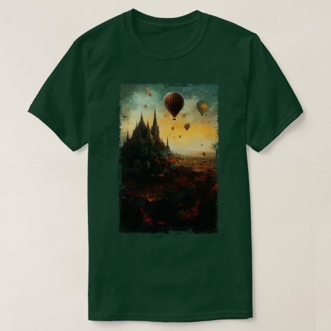 Camiseta Steampunk Budapest Skyline 1 (Frente do Design)