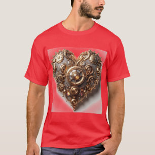 Camiseta Steampunk Elegant Clockwork Gear Heart