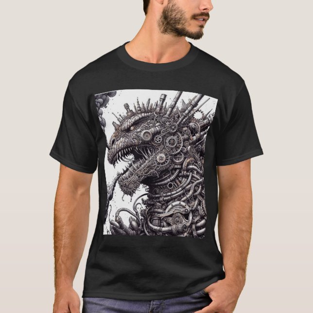 Camiseta Steampunk Godzilla (Frente)