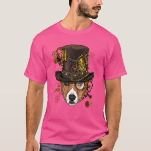Camiseta Steampunk Gothic African Basenji Dog Animal Face D