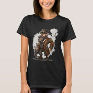 Camiseta Steampunk Inventor Retrocientífico - Cos Mecânicos