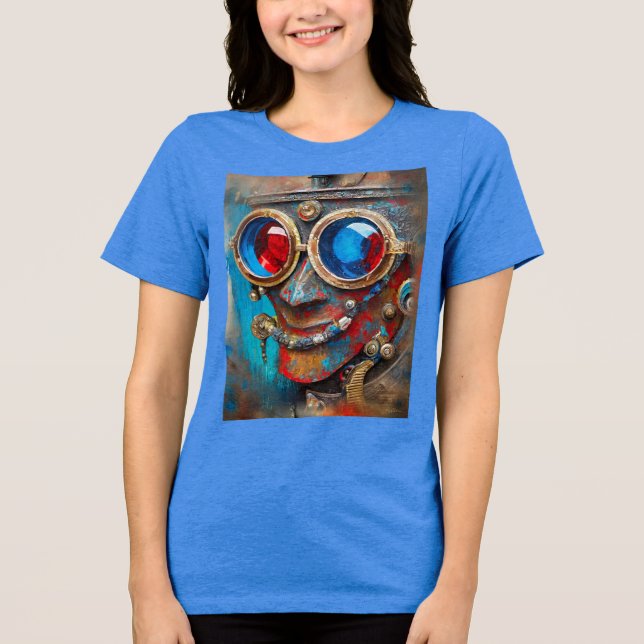 Camiseta Steampunk O Retrato Do Homem De Tin (Frente)