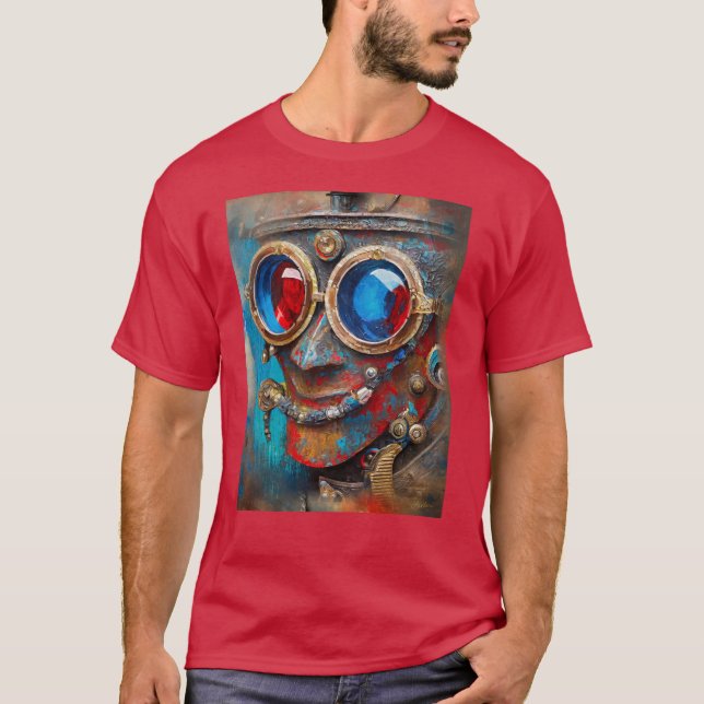Camiseta Steampunk O Retrato Do Homem De Tin (Frente)