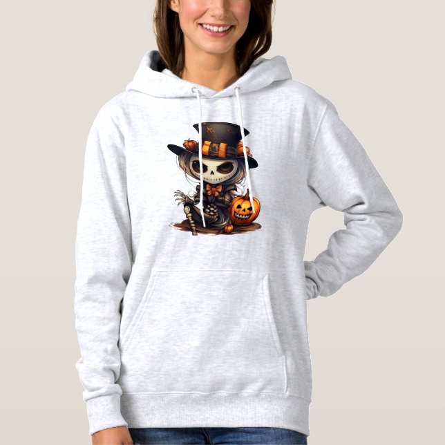 Camiseta Steampunk Skeleton Hoodie (Frente)