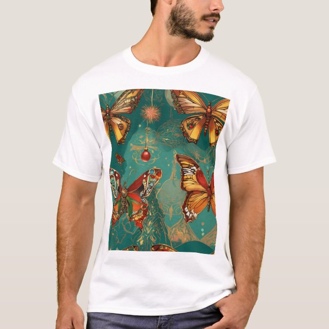 Camiseta Steampunk Skull with Butterfly Afro Hair – Basquia (Frente)