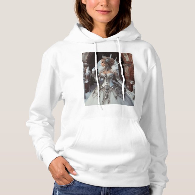 Camiseta Steampunk Victorian Industrial Winter Ice Queen (Frente)