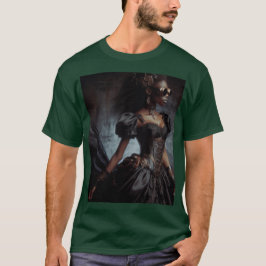 Camiseta Steampunk Vintage Victorian Lady Black Raven